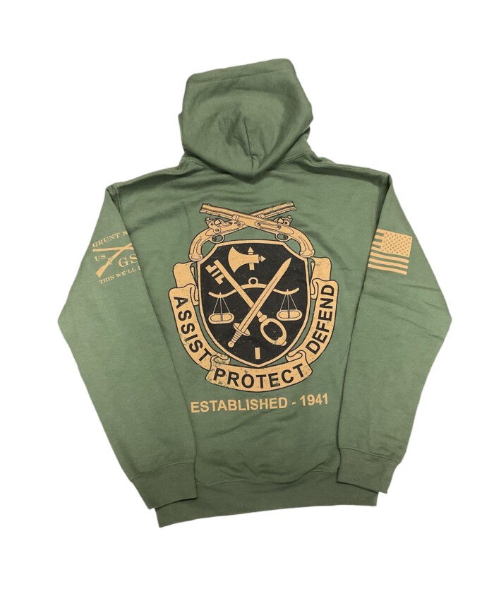 Grunt Style Hoodie with Military Police Regimental Crest - Image 2