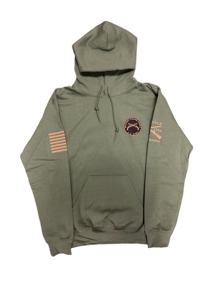 Grunt Style Hoodie with Military Police Regimental Crest