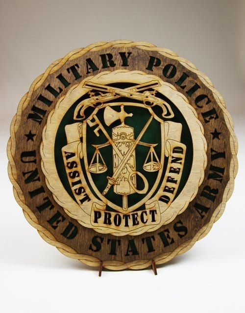 Regimental Crest Custom Laser Accents Wooden Art