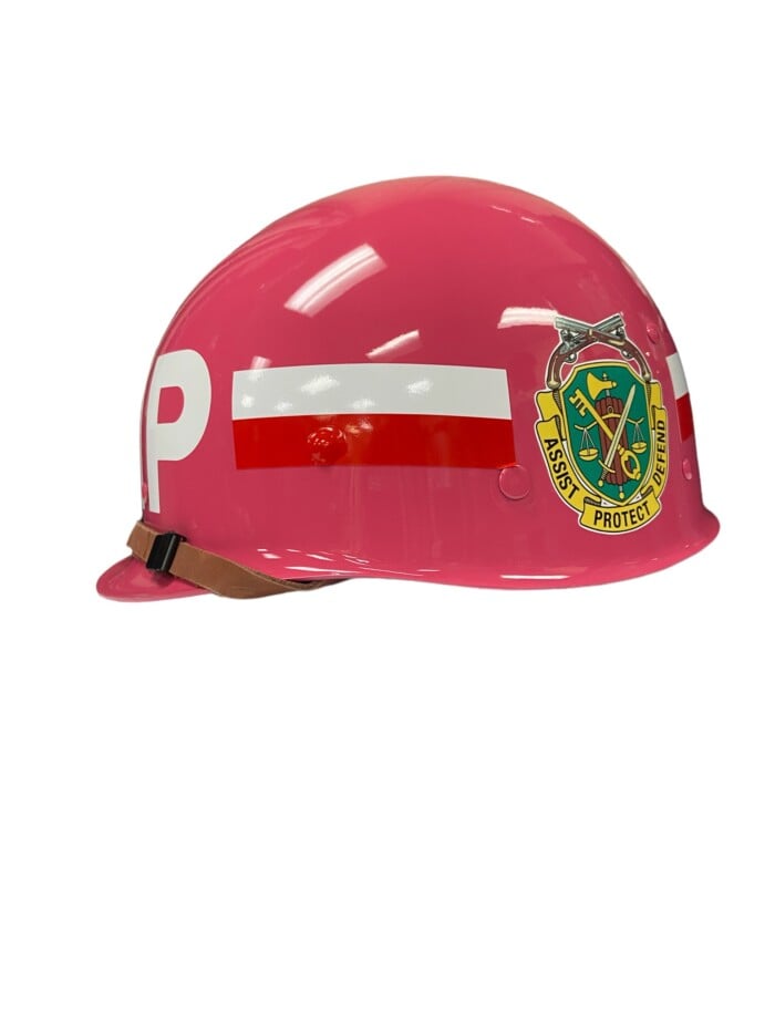 Military Police Replica helmet Liner in Glossy Pink - Image 2