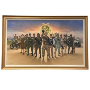 Photo of Commissioned print by Larry Selman featuring MPs in Time.