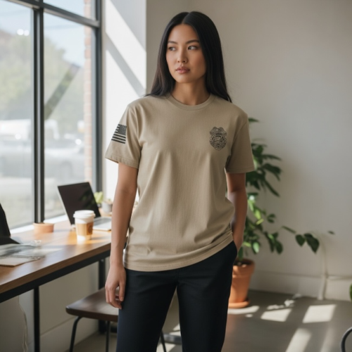 Military Police Raid Classic Short Sleeve T-Shirt - Coyote Brown - (Duplicate Imported from WooCommerce)